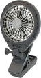 Treva 5 Inch Two Speed Battery & USB Powered Clip On Fan - Slim and Portable Cooling Travel Fan with USB - Gray...