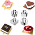 Cake Rings Cooking Rings Dessert Mousse Mold Stainless Steel with Pusher for Desserts Making (6PCS)...