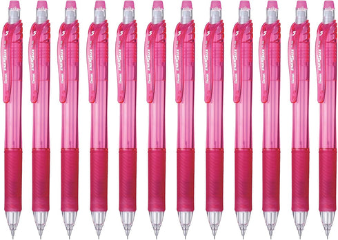Pentel EnerGize-X Mechanical Pencil (0.5mm) Pink Barrel, Box of 12 (PL105P)...
