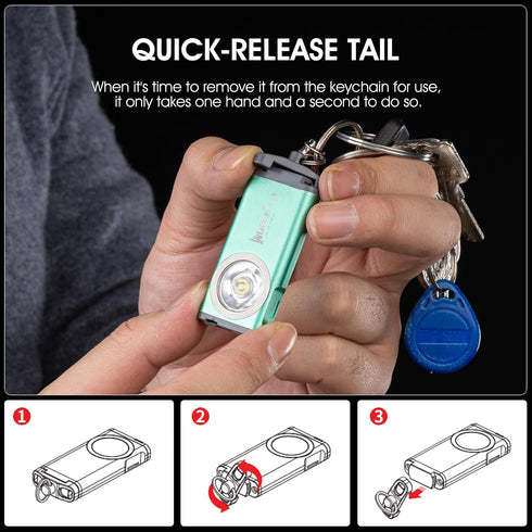 WUBEN G2 Mini Flashlight Keychain, 500 Lumens Rechargeable Pocket Flashlight, 5 Modes Small Led Flashlight, EDC Keychain Brightest Flashlight Magn...