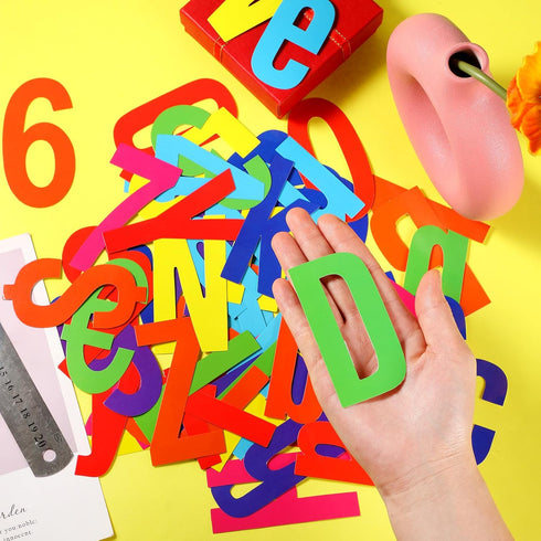 Tenare 268 Pcs Bulletin Board Letters Alphabet Letters Numbers and Punctuation Cutouts Letters Fun Bulletin Board Set for Classroom Chalkboard Bul...