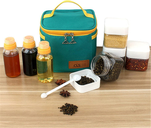 7 Pcs PET Plastic Spice Jars Moisture Proof Condiment Container with Lid - Camping Picnic Outdoor Kitchen Spice Shaker Seasoning Organizer Bottle ...