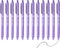 Writon Retractable Ballpoint Pens, Comfort Barrel, 1.0mm Medium Point, Purple Ink, 12 Pack...