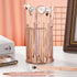 Cute Pens for Women, 6 Pcs Rose Gold Pens Metal Ballpoint Pens Bulk, 1.0mm Medium Point Black Ink Pens, Office and School Supplies Cool Fun Pens G...