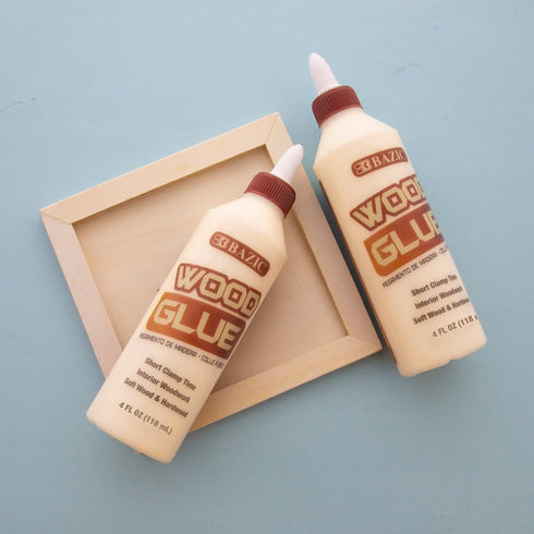 BAZIC Wood Glue 4 Oz. (118 mL), Natural Color Super Strong Bond Adhesive, for Home Improvement Woodwork Softwood & Hardwood, 1-Pack...