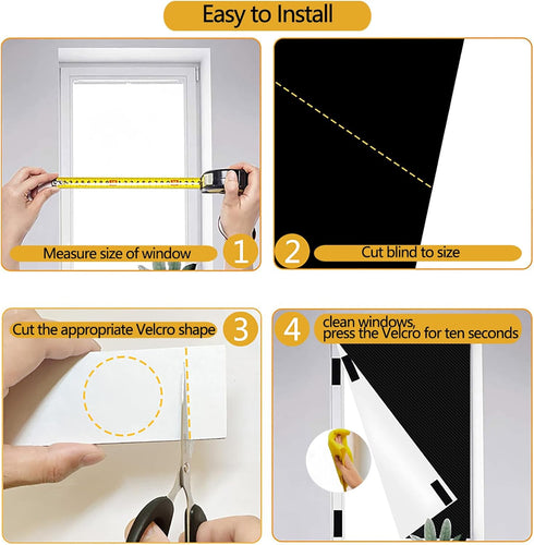 Blackout Shades - (39" x 57") Portable 100% Windows Blackout, Blackout Curtains for Bedroom, Temporary Shades & Blinds for Window, Home, Baby Room...