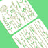 BENECREAT 2Pcs Wildflower Stencils, 12x12inch Tall Flower Weeds Tree Plants PET Painting Templates Drawing Stencils for Scrapbooking, Floor Furnit...