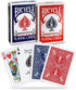 Bicycle Rider Back Playing Cards, Standard Index, Poker Cards, Premium Playing Cards, Red & Blue, 2 Count (Pack of 1)...