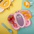 GET FRESH Bamboo Kids Divided Plates Butterfly Sectioned Bamboo Fibre Toddler Plates with 3 Compartments...