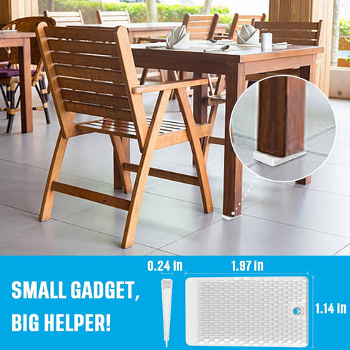 Furniture Levelers, 32 Pieces Jar, Clear Table Shim Premium Restaurant Leg Wedges, Home Improvement DIY Levelers - Rubber Type Texture, Firm, Non-...
