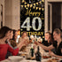 40th Birthday Decorations Door Banner, Black Gold Happy 40th Birthday Decorations Women Men, Door Cover Sign Poster Decor, 40 Year Old Birthday Pa...