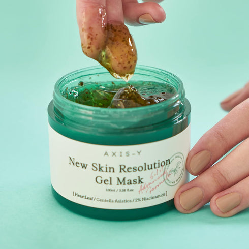 AXIS-Y New Skin Resolution Gel Mask 100ml / 3.38 fl. oz | Skincare Face Mask | Heartleaf | Niacinamide | Skin Soothing | Korean Skincare...