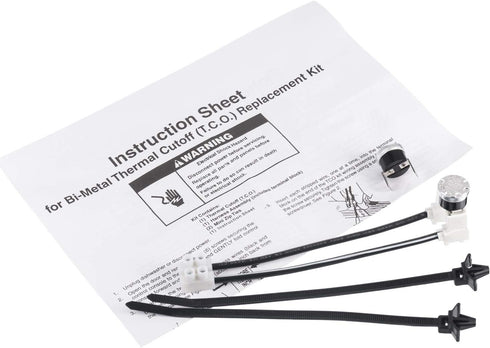 W10258275 Bimetal Thermal Fuse and 661566 Thermostat Including Simple Instruction, Compatible with Kenmore, Maytag and Amana Dishwasher