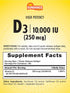 Sundance Vitamin D3 10,000 IU (250 mcg) | 100 Softgels | High Potency Formula | Non-GMO and Gluten Free Supplement...