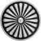 Bezelry 10 Pieces Flower Shield Metal Shank Buttons. 23mm (7/8 inch) (Antique Silver)...