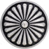 Bezelry 10 Pieces Flower Shield Metal Shank Buttons. 23mm (7/8 inch) (Antique Silver)...