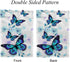 Blue Flowers and Butterflies Garden Flag Welcome Home Flag Vertical Double Sided Seasonal Polyester Flag for Home Lawn Indoor Farmhouse Patio Yard...