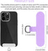 8Pcs Phone Lanyard Patch, Universal Cell Phone Fabric Canvas Patch Pad Sticker Anti-Lost Attachment Hanging Metal Ring Replacement for Smartphone ...