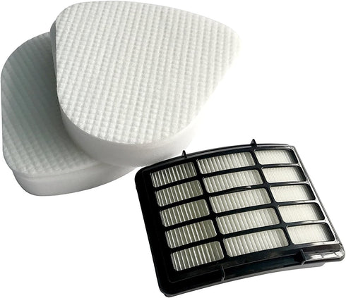 HEPA Filter + 2 Foam Flet Filter Kit for Shark Navigator Life Away XFF350 XHF350 NV350 NV351 NV352 NV355 NV356 NV356E NV357 NV360 NV370 NVLFT199 U...