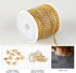 Kyutong 16.4 Feet Gold Plated Craft Chains for Jewelry Making Stainless Steel Curb Chain Roll Twisted Chain Links for Women Men Necklace Bracelet ...