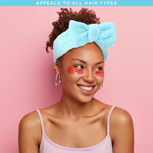 Bliss Women's Spa Headband - 2 Pack Microfiber Towel Headband for Washing Face, Skin Care, Makeup, and Messy Hair Wrap - Preppy Stuff Shower Hair ...