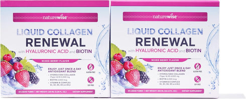 NatureWise Liquid Collagen for Women & Men 4000mg, Collagen Peptides with Biotin for Hair, Skin and Nails + Vitamin C + Vitamin B Complex - Collag...