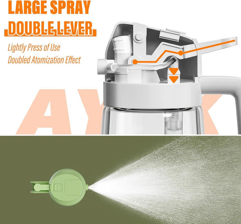 Oil Sprayer for Cooking,2 in 1 Olive Oil Dispenser and Oil Sprayer 470ml Olive Oil Spritzer,Oil Sprayer for Air Fryer, Salad,Roasting,BBQ...