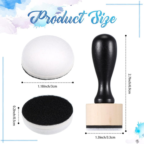 21 Packs Mini Round Ink Blending Tool with Foams Set 2.7 Inch Including 20 Pcs Replacement Refill Sponge Domed Foam Pads Art Supplies for Distress...