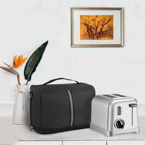 Toaster Portable Storage Bag Compatible with Most 2-slice Toasters, Toaster Portable Storage Bag with zipper for Most 2-slice Toasters and Extra A...