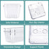 WOWBOX 6 PCS Clear Plastic Drawer Organizer Set, Desk Drawer Divider Organizers and Storage Bins for Makeup, Jewelry, Gadgets for Kitchen, Bedroom...