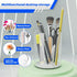 Clear Acrylic Cylinder Pen Holder with Anti-slip Silicone, Round Makeup Brush Storage, Desk Organizer for Office, Home, School Supplies...