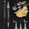 Metallic Markers Gold Pen Silver Marker, Mirror Chrome Paint Marker for Art, Dual Tips, Permanent Metallic Pens for Halloween Pumpkins, Ceramic, R...