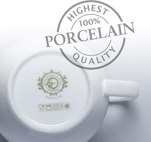 WM Bartleet & Sons 1750 Traditional Porcelain Sugar Bowl with Lid & Spoon – White...