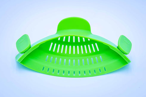 Adjustable Snap On Strainer for Pots, Pans, & Bowls - Food Grade Silicone and Heat Resistant Clip Colander Straining Pasta, Fruits, Vegetables, Li...