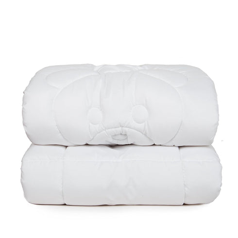 Tadpoles Toddler Crib Comforter - 40" x 60" White Box Pattern - Microfiber Shell & 200 GSM Fiberfill - Lightweight & Breathable Crib Duvet Insert...
