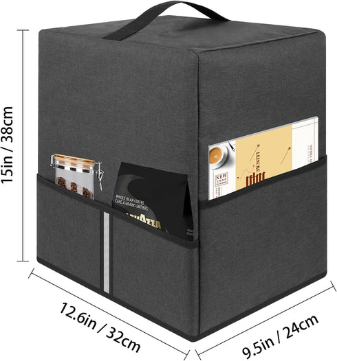 Coffee Maker Cover, Heavy Fabric Cloth Coffee Maker Dust Cover Compatible with Ninja CM300, CM371, CM400, CM401, CM407 Coffee Maker, 12.6X9.5X15 i...