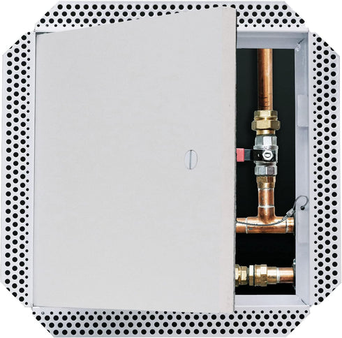 Access Door 6" X 6" Sound Rated Steel Access Panel Felt Covered Door for Concealed Wall/Ceiling Application with Slotted Lock - [Outer Dimensions:...