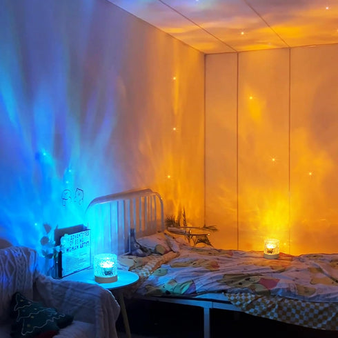 Crystal Ocean Wave Lamp, 16 Color Crystal Lamp LED Night Light with Remote for Bedroom, USB Rechargeable Bedside Lamps Romantic Lighting for Bedro...