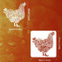 FINGERINSPIRE Chicken Stencil 11.8x11.8inch Rooster with Flowers Grass Drawing Template Hen Rooster Farmhouse Stencil Plastic PET Painting Stencil...