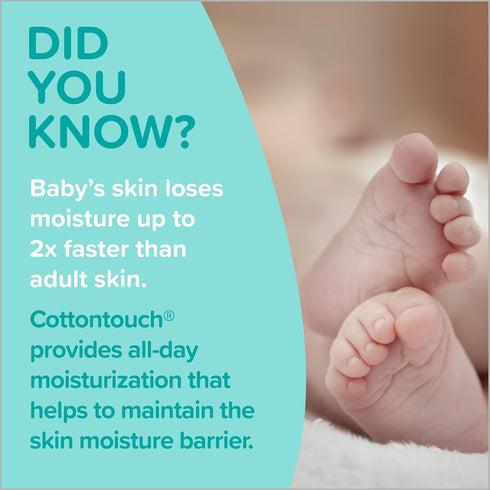 Johnson's Baby CottonTouch Newborn Baby Face and Body Lotion, Hypoallergenic Moisturization for Baby's Skin, Made with Real Cotton, Paraben-Free, ...