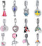12pcs Mixed Silver Plated Colorful Enamel Alloy Beads Dangle Charms Fits for European Snake Chain Bracelet Necklace DIY Jewelry Making Supplies...