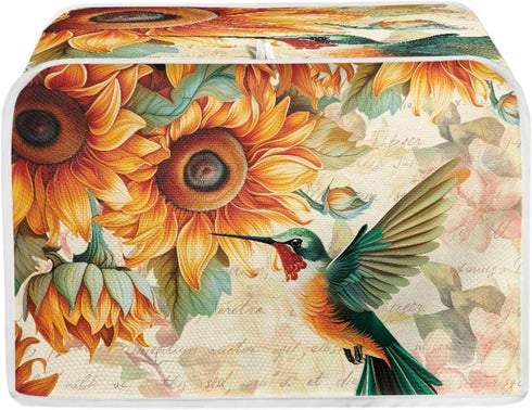 Sunflower Hummingbird 2 Slice Toaster Cover, Toaster Appliance Cover with Top Hook, Microwave Toaster Oven Cover, Small Appliance Cover...
