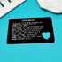 Xiahuyu Valentines Day Gifts for Men Engraved Wallet Insert Card for Boyfriend Fiance Husband Christmas Birthday Gifts Wedding Anniversary Present...