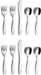 ANNOVA Kids Silverware 10 Pieces Children's Safe Flatware Set Stainless Steel - 4 x Forks, 4 x Dinner Spoons, 2 x Safe Knife Toddler Utensils, Met...