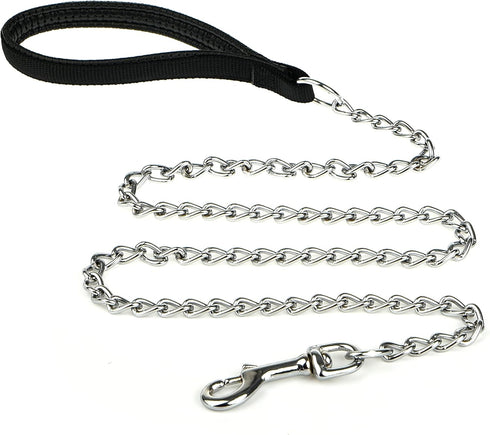 Heavy Duty Dog Leash,4FT/6FT Metal Dog Leash Dog Chain with Comfortable Handle for Medium & Large Size Dogs, Improved Dog Safety & Comfort ?Attach...