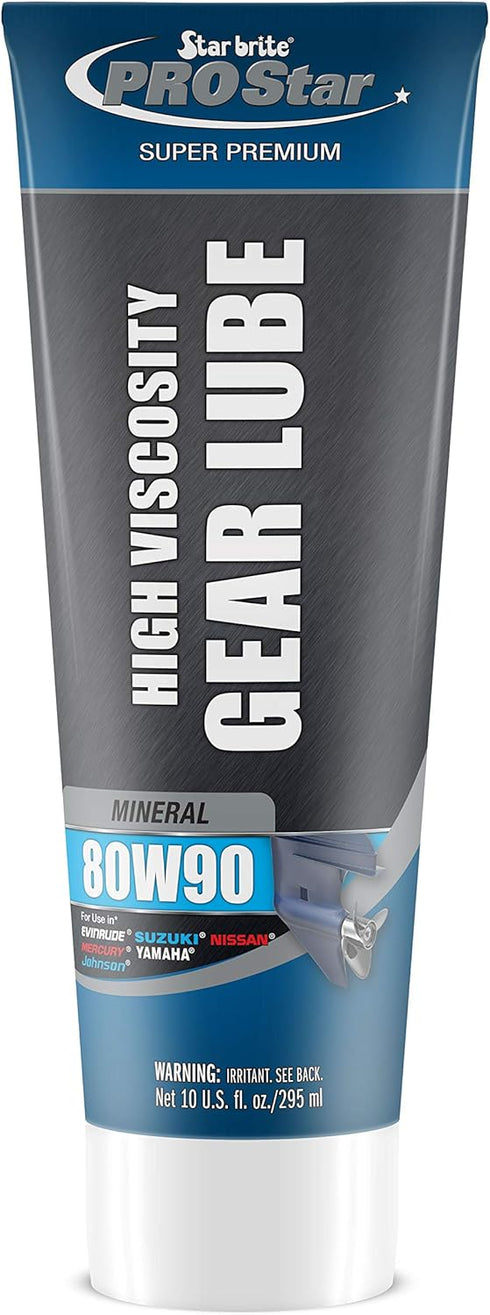 STAR BRITE High Viscosity Lower Unit Gear Lube 80W90 - Anti-Wear, Rust & Corrosion Inhibitors, Ideal for Outboard Motors & Stern Drives - 10 OZ (0...