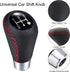 HiSport Gear Shifter Knobs 5 Speed Manual Stick Shift Handle Leather Car Shift Knob with 3 Adapters of Manual Gear Shift Knob for Manual Car Manua...