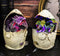 Ebros Metallic Colorful Medieval Fantasy Egg Hatchling Baby Dragon Wyrmling Twins Figurines Set of 2 Equipped with LED Night Lights Dungeons and D...