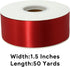 Red Ribbon 1-1/2 Inch x 50 Yards Satin Ribbon Single Face Ribbon for Crafts, Gift Wrapping, Floral Bouquet, Weddings, and Decorations, with Spool...