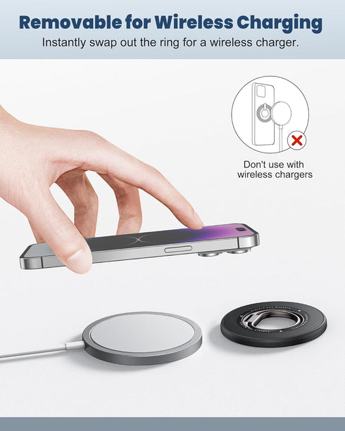 SODI Magnetic Phone Ring Holder Stand - 360° Rotatable Mag-Safe Phone Grip for Hand Kickstand, Magnetic Finger Ring Grip Stand Holder, Compatible ...